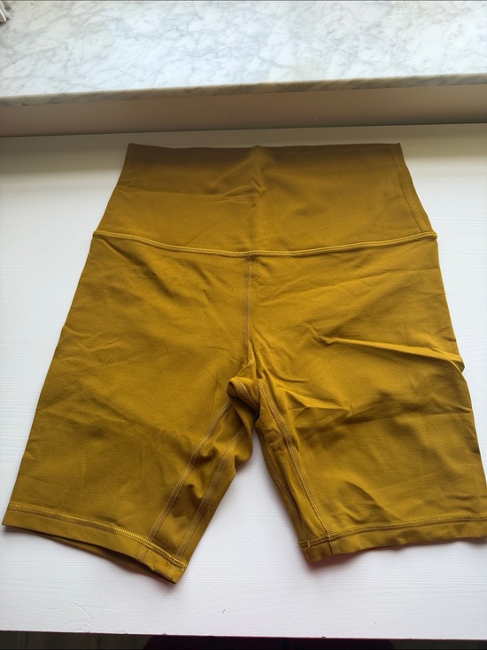 lululemon athletica Pants - lululemon athletica High-Waist Bike Shorts in Mustard